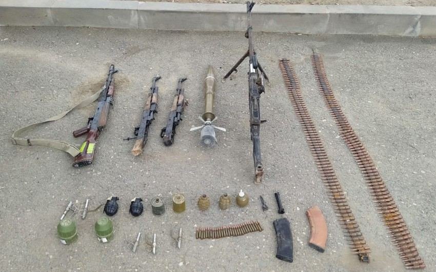 В Ходжалы обнаружены оружие и боеприпасы