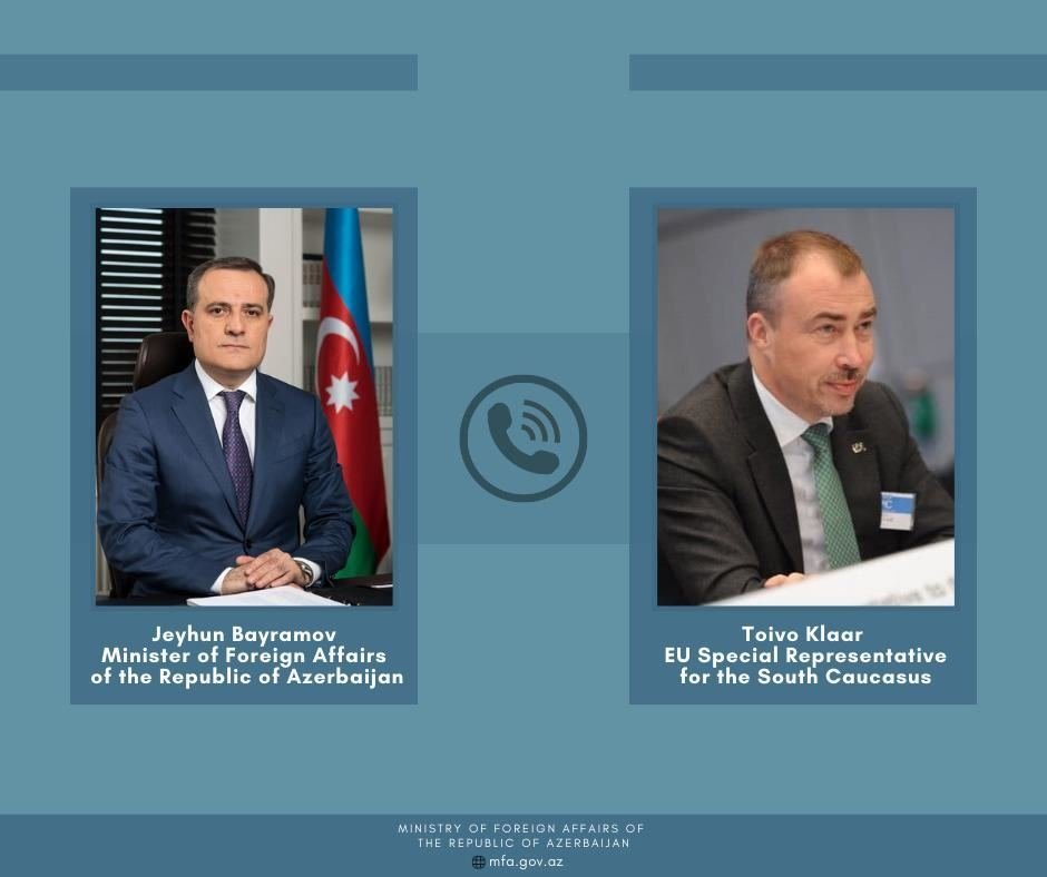 Состоялся телефонный разговор главы МИД Азербайджана со спецпредставителем ЕС по Южному Кавказу