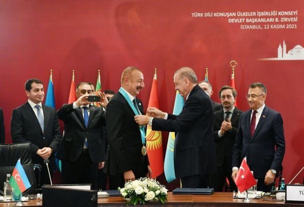 President Ilham Aliyev awarded with Supreme Order of Turkic World (PHOTO/VIDEO)
