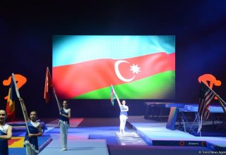 Bakıda Batut Gimnastikası üzrə 28-ci Dünya Yaş Qrupları Yarışlarının açılış mərasimi keçirilib