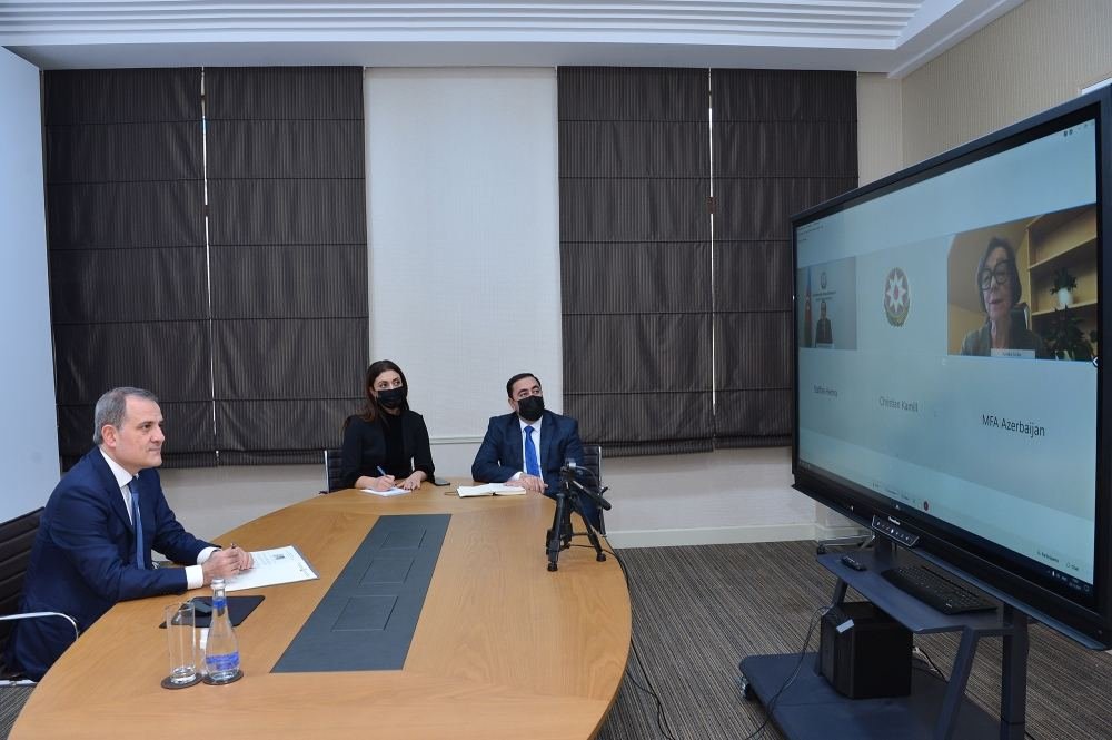 Azerbaijani FM, Special Rep of OSCE Chairperson-in-Office hold video conference meeting