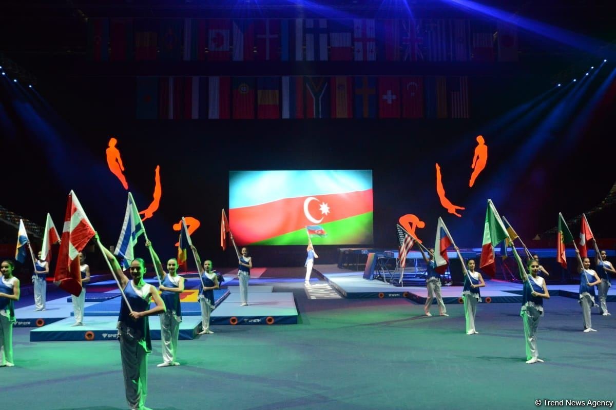 Baku hosts opening ceremony of 28th FIG Trampoline Gymnastics World Age Group Competition