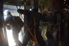 Azerbaijani servicemen take part in parachute training in Turkey