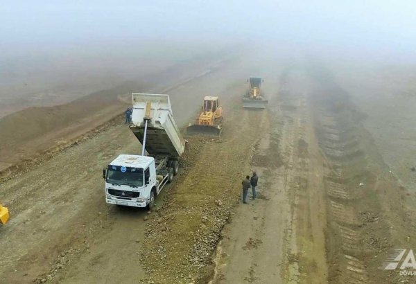 Продолжается строительство автодороги Талыш-Тапгарагоюнлу-санаторий Гашалты