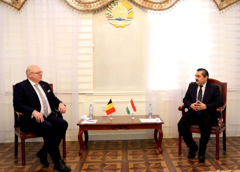 Deputy Foreign Minister of Tajikistan receives copies of credentials from Ambassador of Belgium
