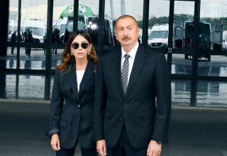 President Ilham Aliyev, First Lady Mehriban Aliyeva attend groundbreaking ceremony for Soltanli station in Jabrayil