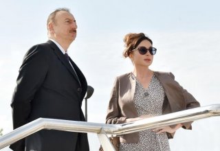 Президент Ильхам Алиев и Первая леди Мехрибан Алиева ознакомились с работами по реконструкции в мавзолее «Дирибаба» в Гобустанском районе
