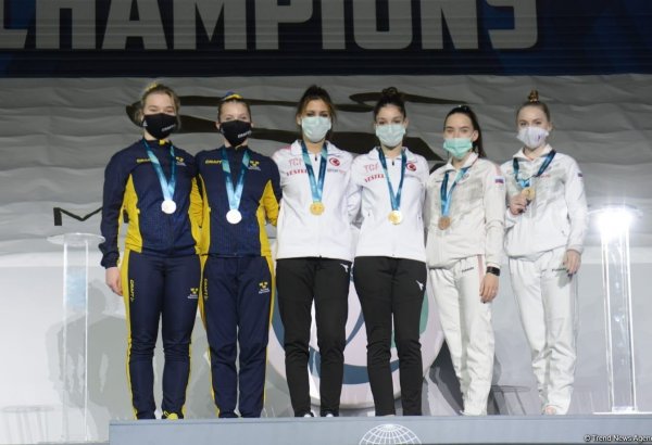 Baku holds award ceremony of winners of FIG Trampoline Gymnastics World Cup