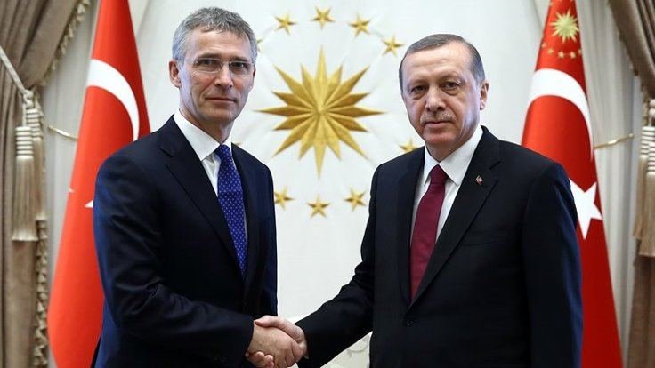 Turkish President Recep Tayyip Erdogan meets with NATO Secretary General