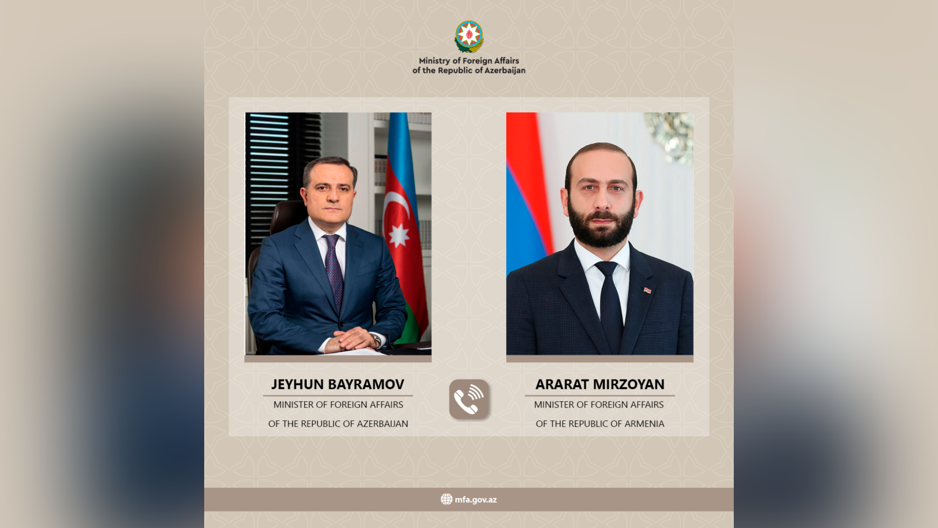 Состоялся телефонный разговор глав МИД Азербайджана и Армении