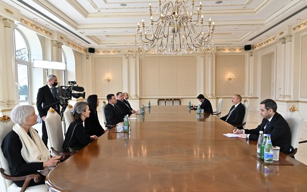 President Ilham Aliyev receives delegation led by Estonian Parliament's chairman (VIDEO)