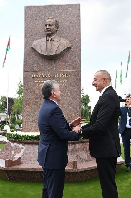President of Azerbaijan Ilham Aliyev and President of Uzbekistan Shavkat Mirziyoyev attend opening of Heydar Aliyev Square in Tashkent (PHOTO)