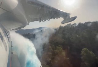 Азербайджанский самолет-амфибия задействован в тушении лесных пожаров в Турции (ФОТО/ВИДЕО)