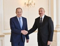 President Ilham Aliyev receives Russia's FM Sergey Lavrov (PHOTO)