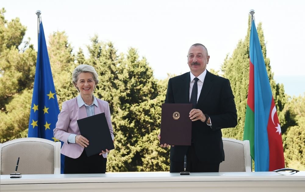 Президент Ильхам Алиев и Президент Европейской комиссии выступили с заявлениями для прессы (ФОТО\ВИДЕО)