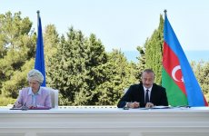 Президент Ильхам Алиев и Президент Европейской комиссии выступили с заявлениями для прессы (ФОТО\ВИДЕО)