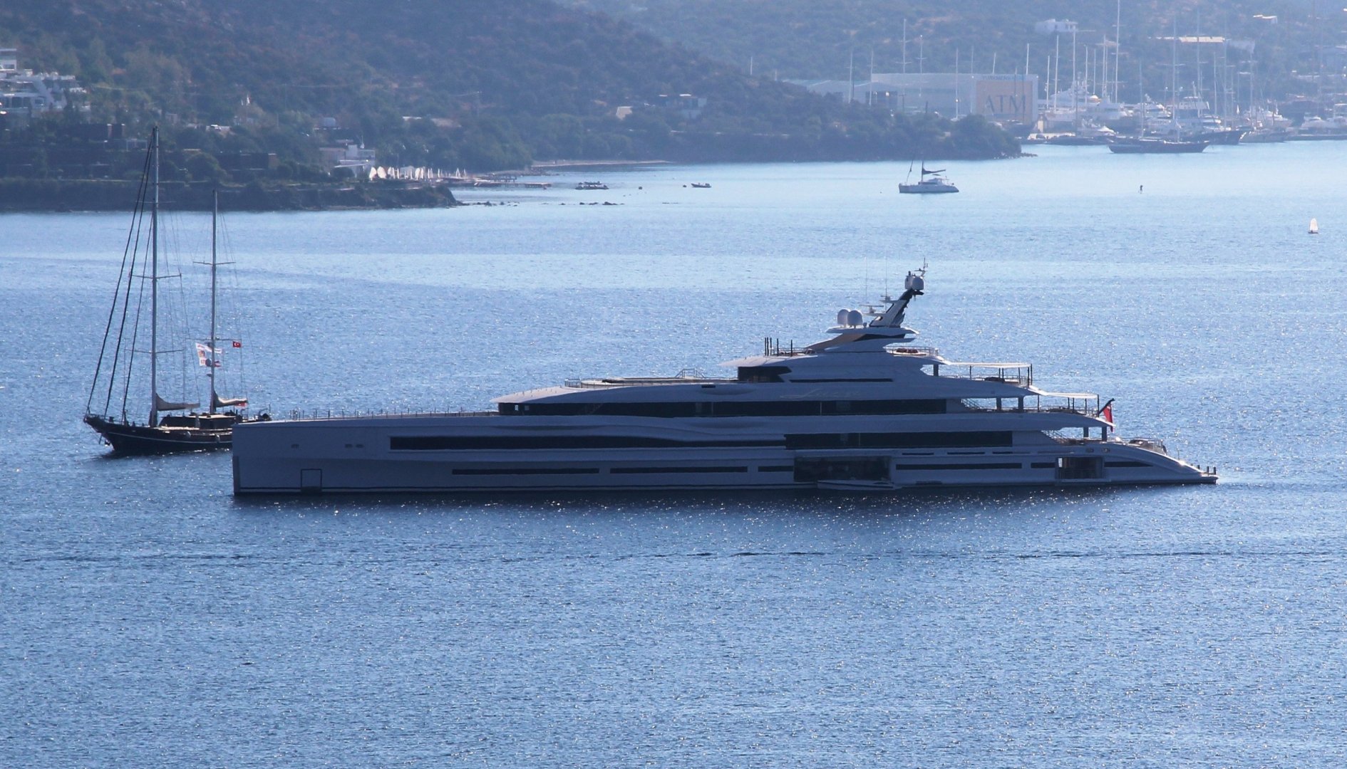 Gates’ second yacht anchors off Marmaris