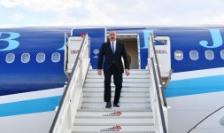 President Ilham Aliyev arrives on working visit to Italy (PHOTO)