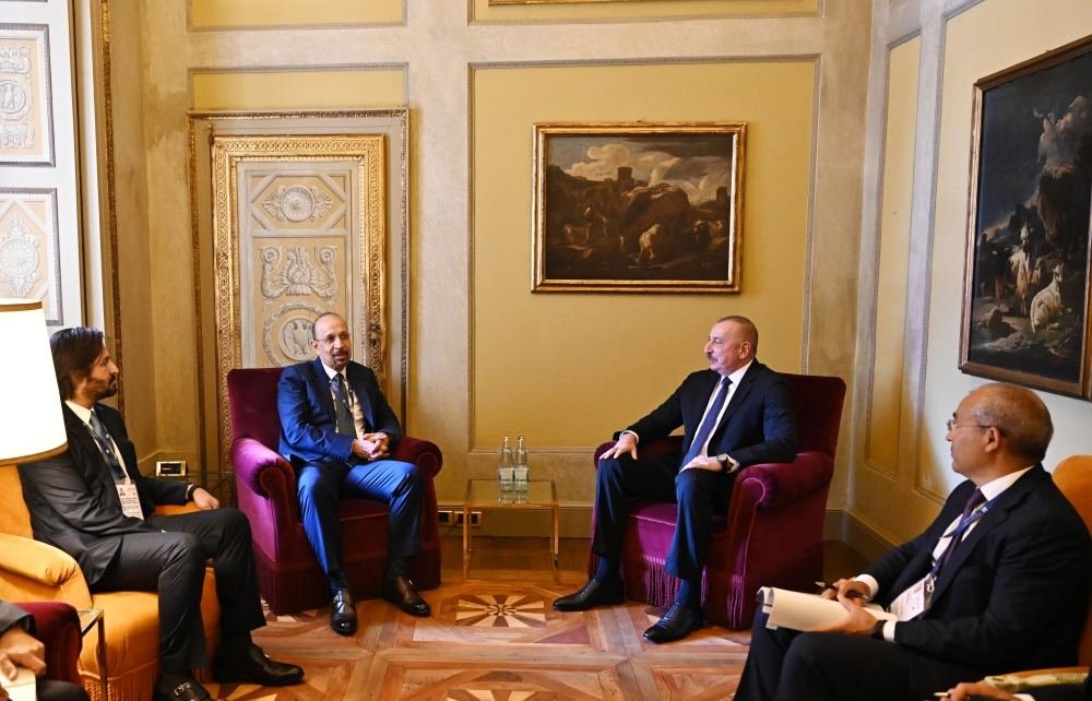 President Ilham Aliyev meets with Saudi Arabian minister of investment in Italian Cernobbio city (PHOTO)
