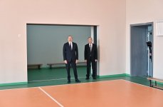 President Ilham Aliyev views conditions created at newly-built school complex No87 in Baku's Surakhani district (PHOTO)