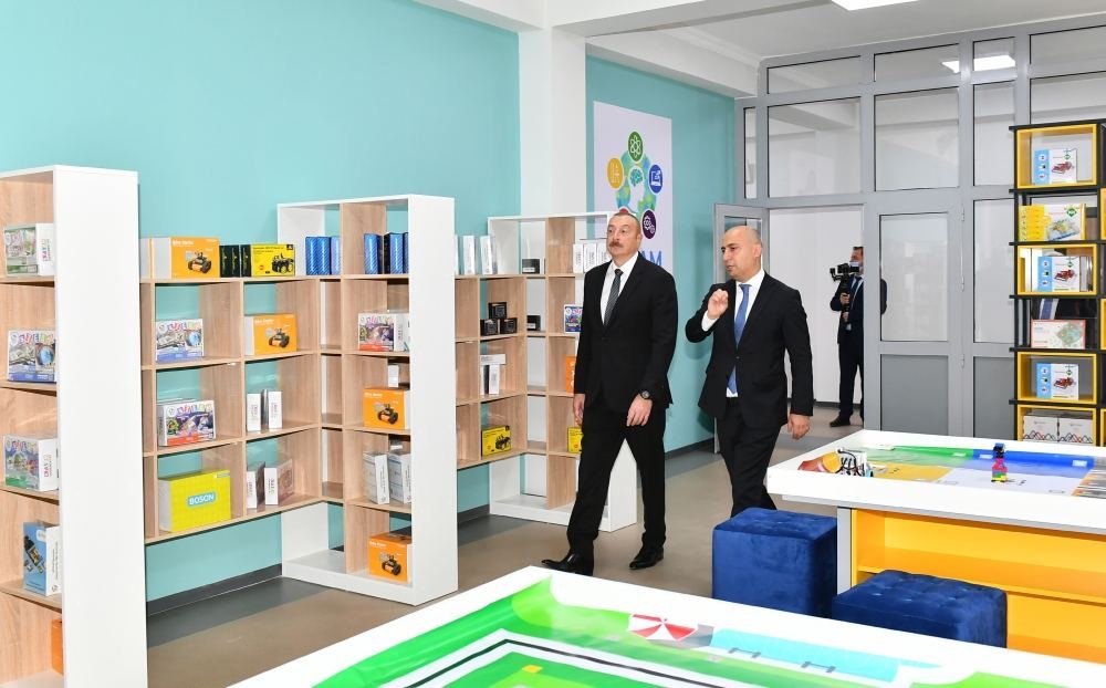 President Ilham Aliyev attends opening of newly-built school No335 in Binagadi district, Baku (PHOTO)