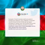 President Ilham Aliyev offered condolences to the families, loved ones of martyred military servicemen, and all people of Azerbaijan