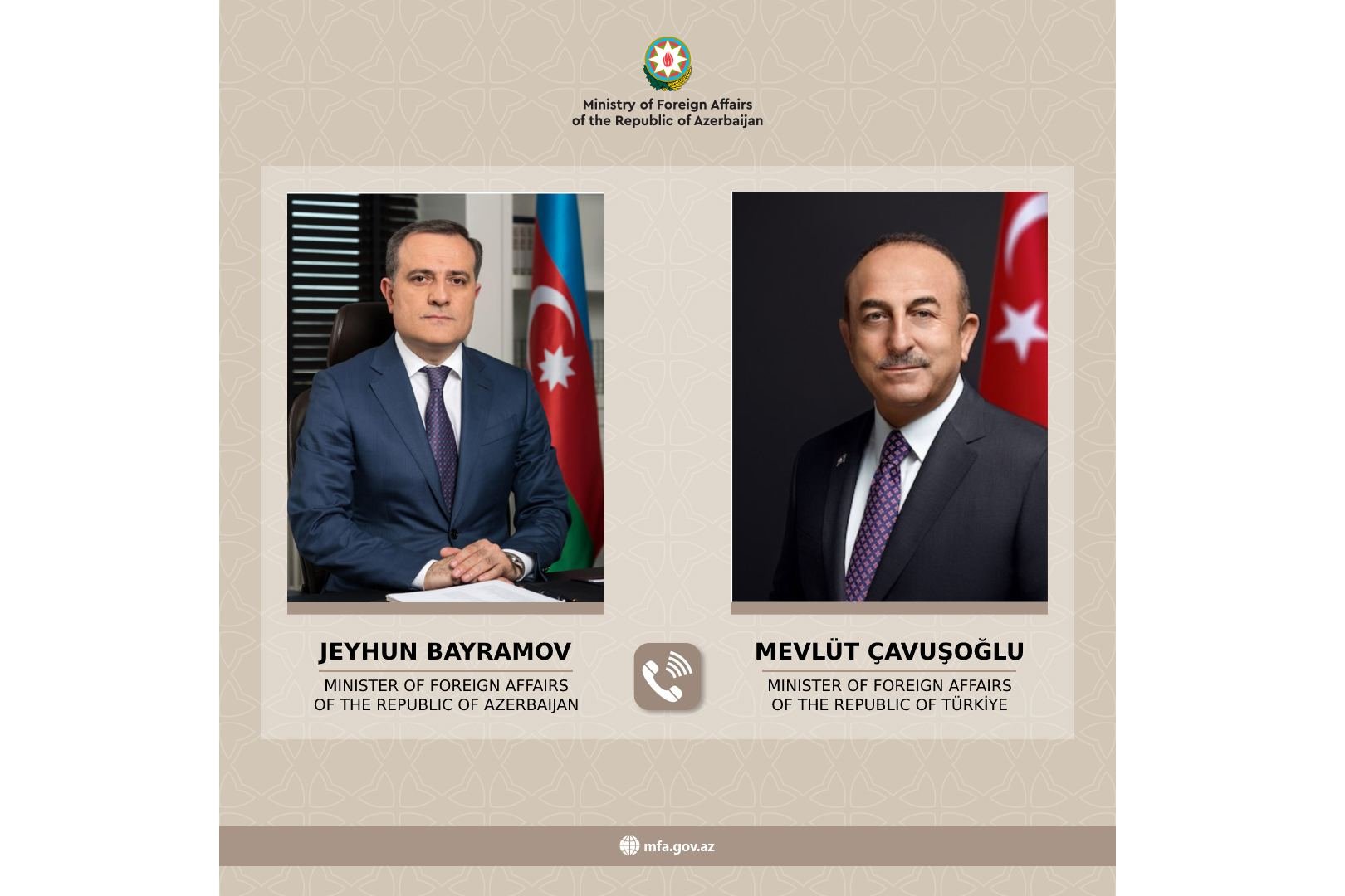 Azerbaijani, Turkish FM hold phone talks