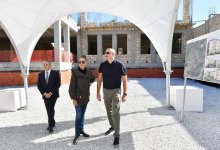 President Ilham Aliyev and First Lady Mehriban Aliyeva view progress of works in number of newly built facilities in Shusha (PHOTO)
