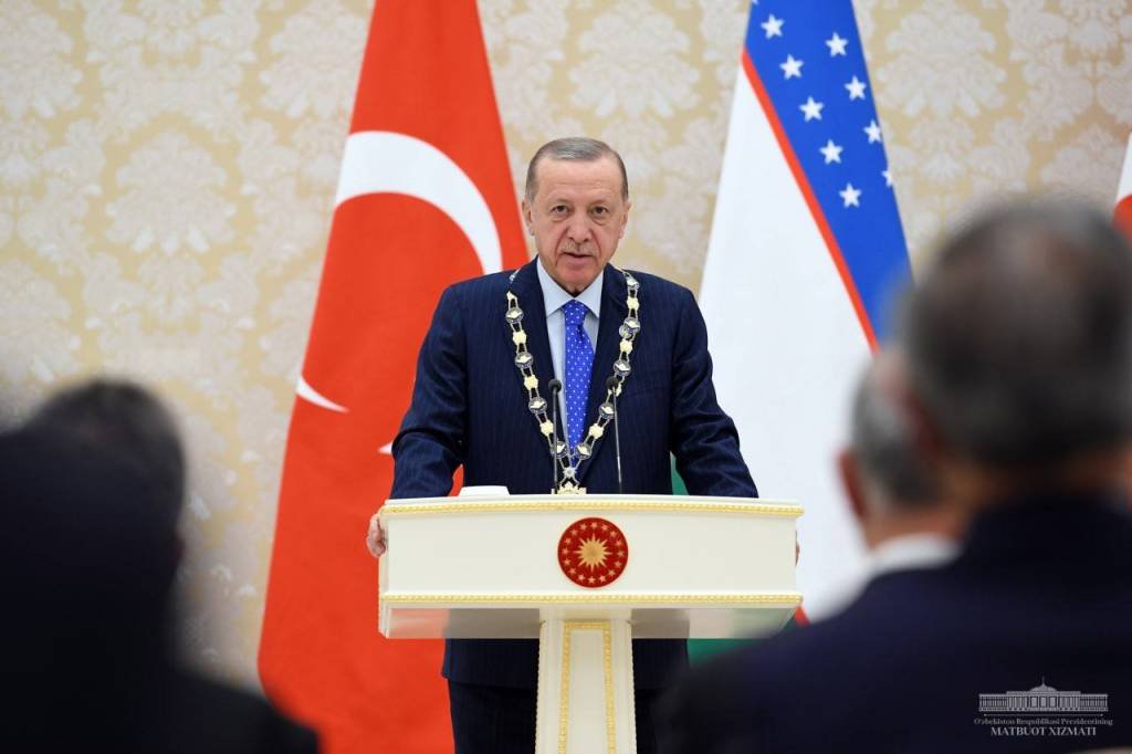 President Erdogan awarded highest medal of Uzbekistan