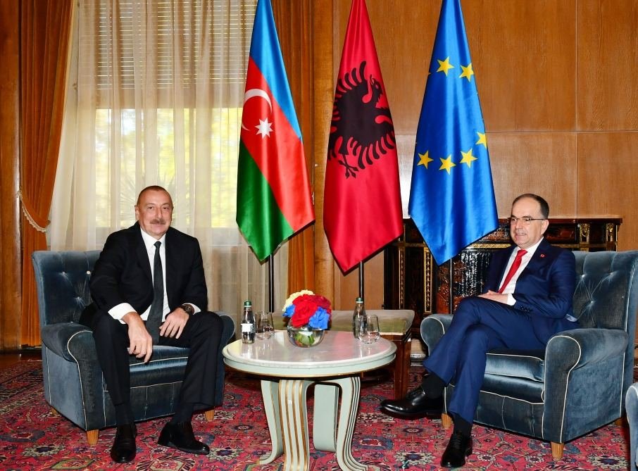 President of Azerbaijan Ilham Aliyev, President of Albania Bajram Begaj hold one-on-one meeting (PHOTO)