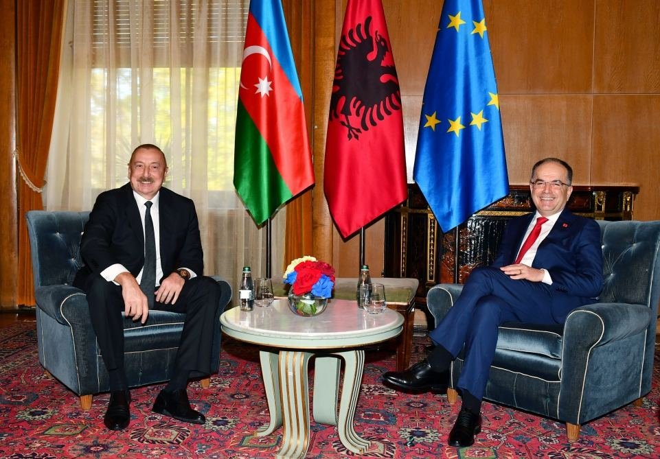 President of Azerbaijan Ilham Aliyev, President of Albania Bajram Begaj hold one-on-one meeting (PHOTO)