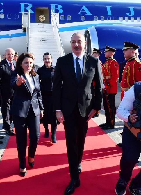 President Ilham Aliyev arrives in Albania for state visit (PHOTO)