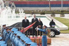 Prezident İlham Əliyevin Belqradda rəsmi qarşılanma mərasimi olub