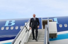 President Ilham Aliyev arrives in Serbia for official visit