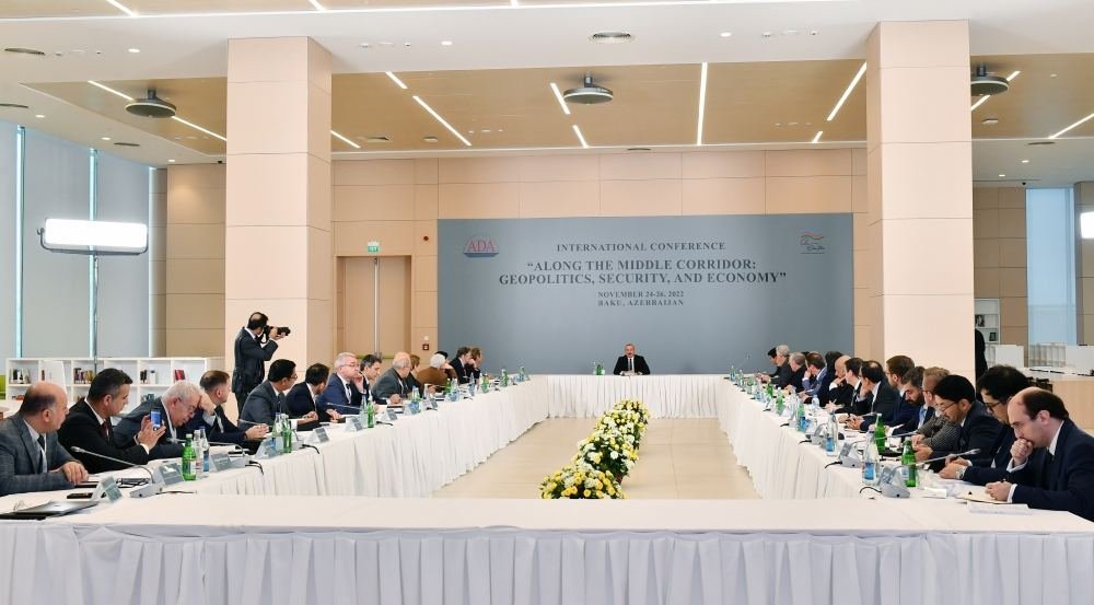 Baku hosts international conference under the motto “Along the Middle Corridor: Geopolitics, Security and Economy”, President Ilham Aliyev attends the conference