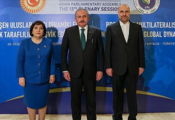 Azərbaycan, Türkiyə və İranın parlament sədrləri Antalyada görüşüb
