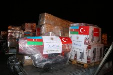 По поручению Первой леди Мехрибан Алиевой очередной самолет с гуманитарной помощью из Азербайджана вылетел в Турцию