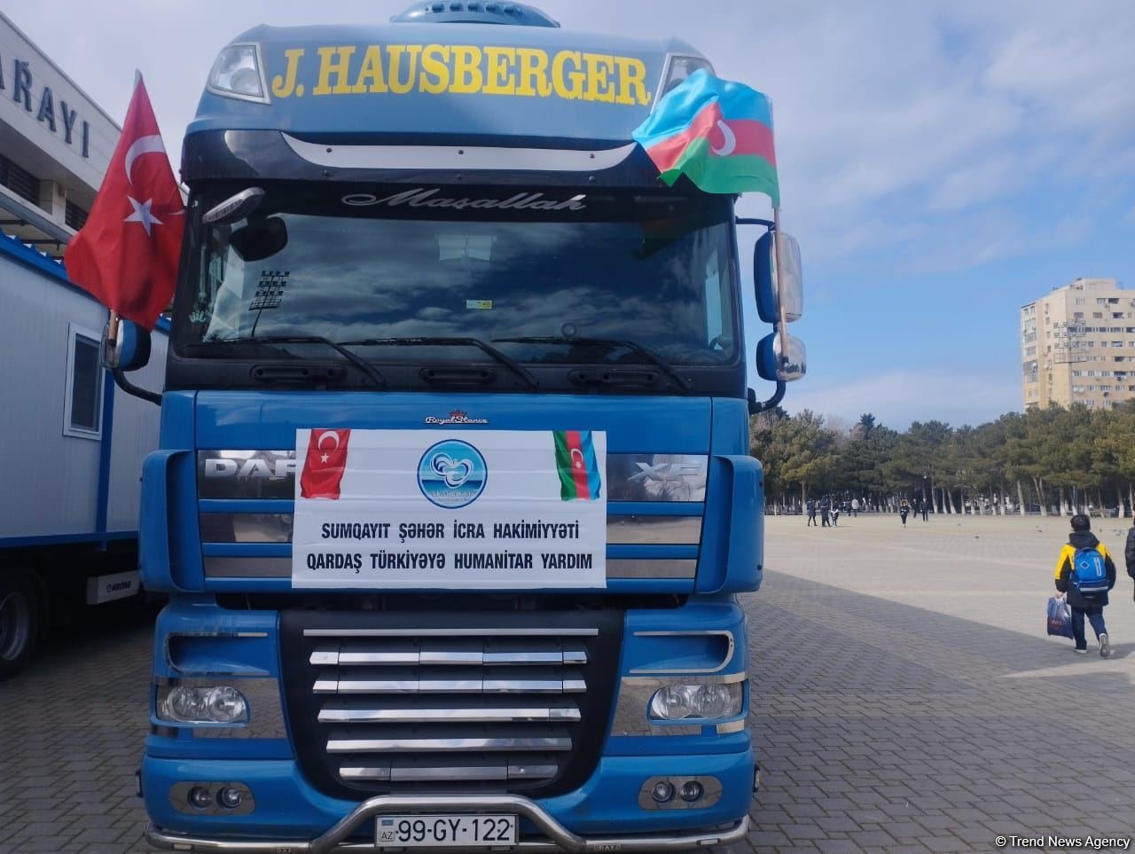 Из Сумгайыта в Турцию направлена очередная партия гуманитарной помощи