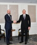 Президент Ильхам Алиев встретился в Мюнхене с Президентом Совета Европейского Союза