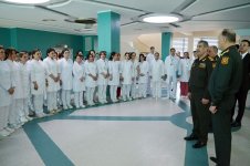 Azerbaijani defense minister visits military hospital on occasion of Novruz holiday