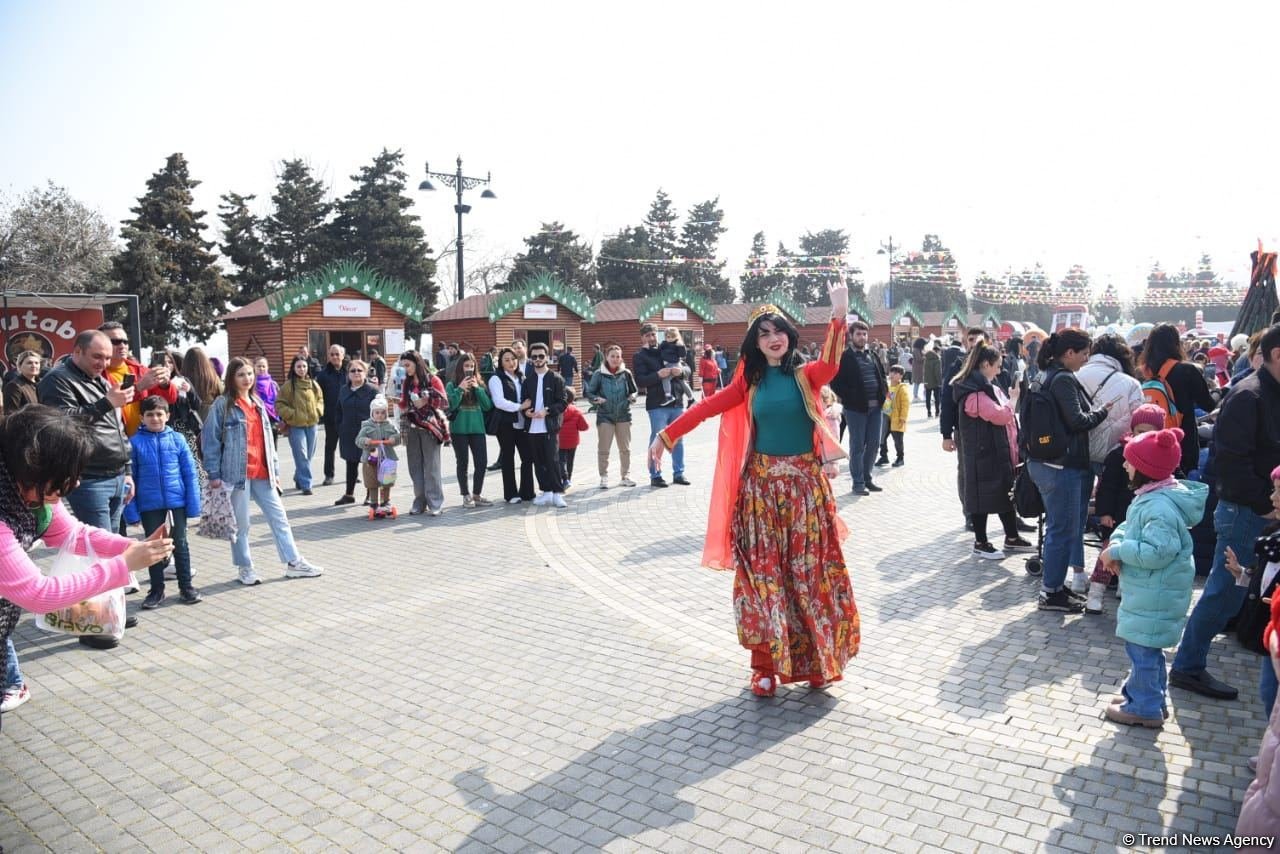 Baku residents celebrating Novruz holiday