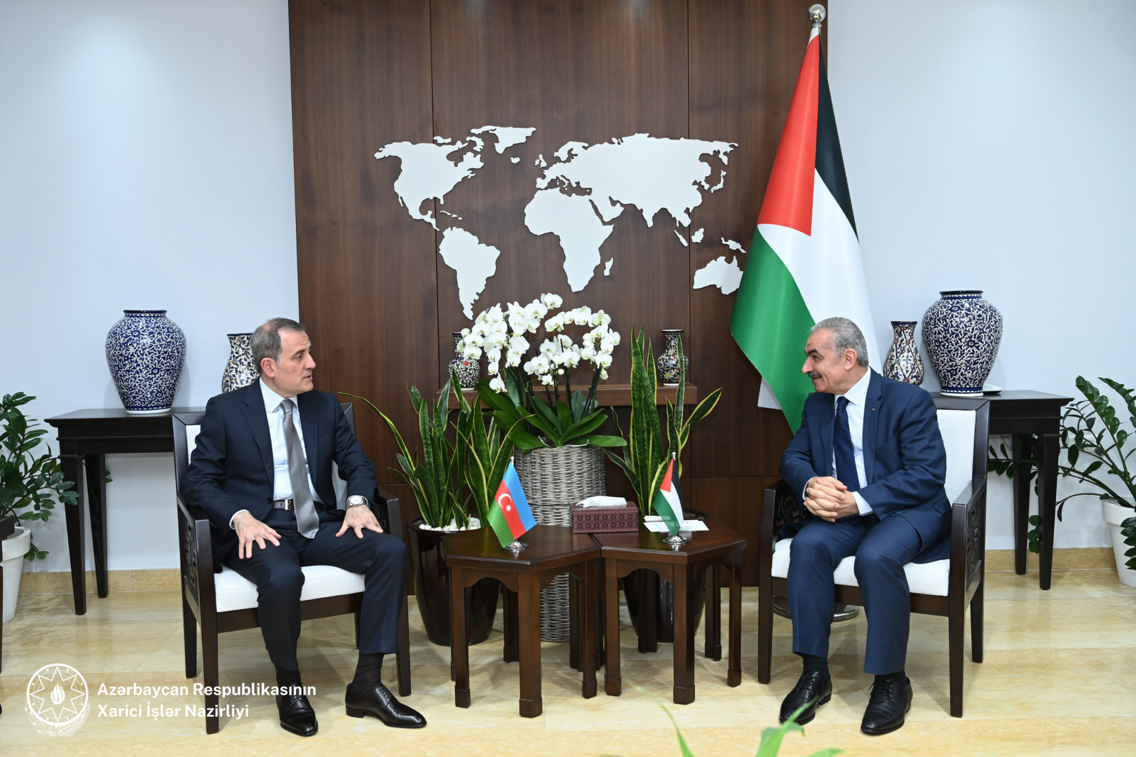 Azerbaijani FM meets with Prime Minister of Palestine