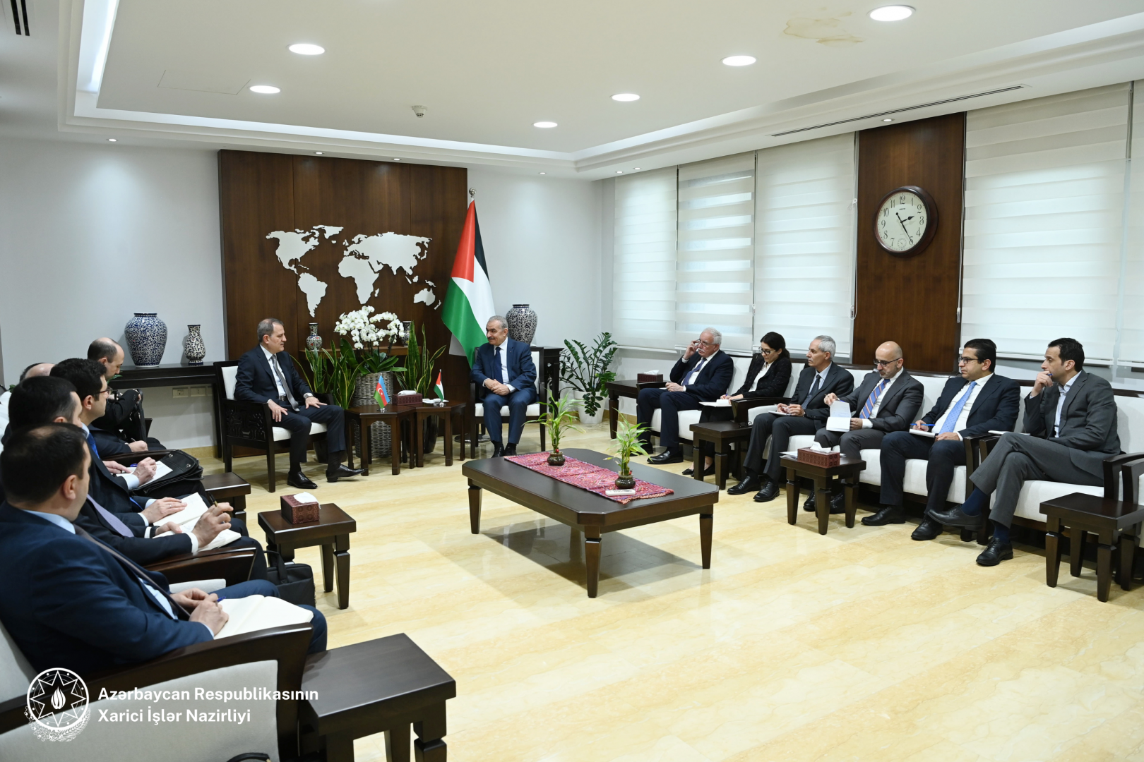 Azerbaijani FM meets with Prime Minister of Palestine