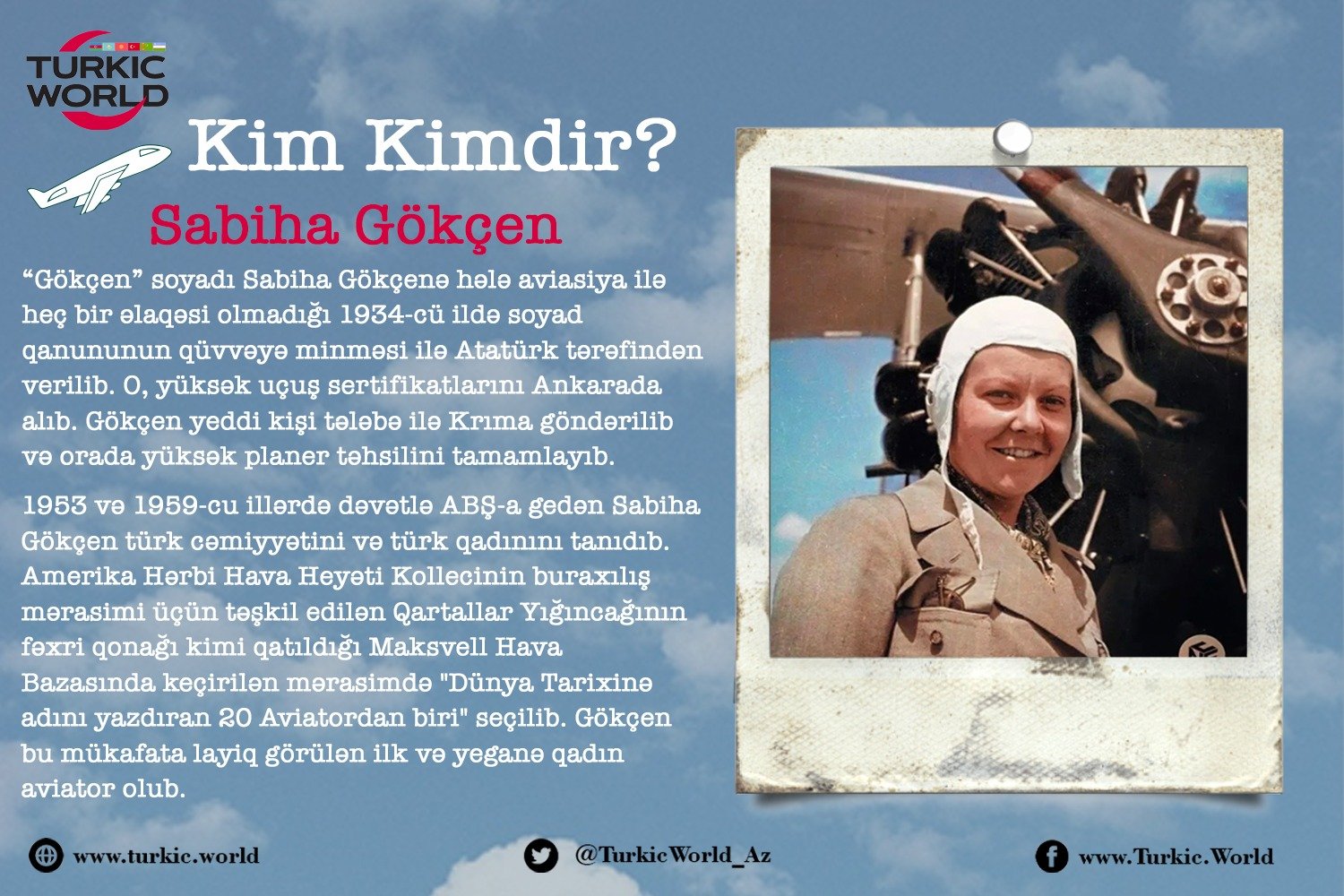 Türkiyənin ilk hərbi pilot qadını Sabiha Gökçen kimdir?
