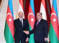 Official welcome ceremony held for President Ilham Aliyev in Dushanbe