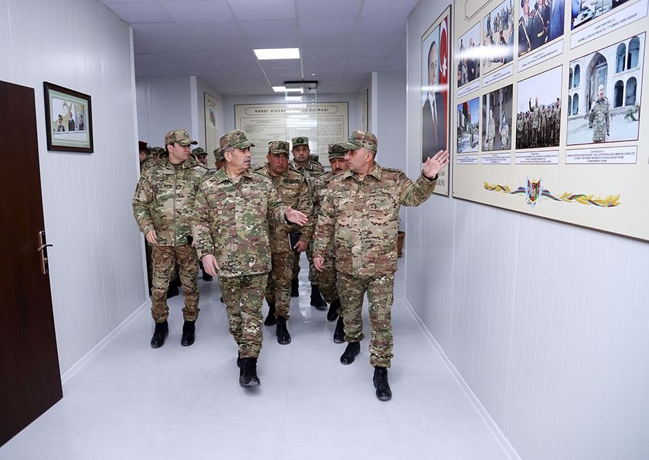 Azerbaijani defense minister visits newly commissioned military unit in liberated areas