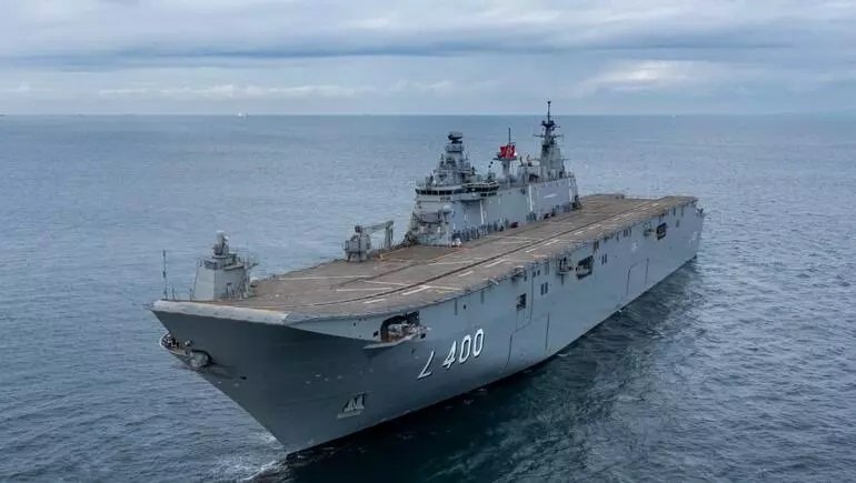 Turkish Navy’s largest warship TCG Anadolu enters service