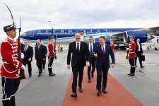 President Ilham Aliyev arrives in Bulgaria on working visit
