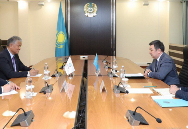 TURKSOY Sec Gen, Kazakh Minister of Information and Social Development meet in Astana