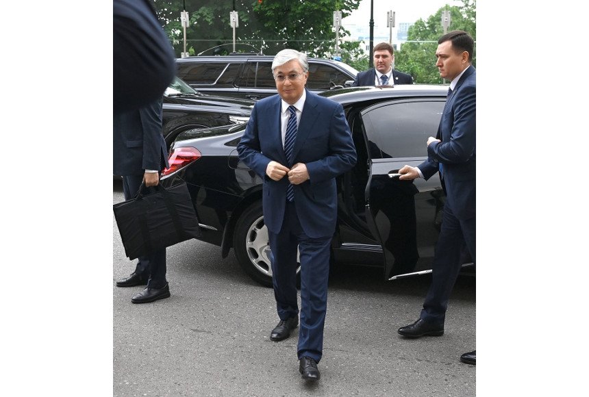 Kazakh President arrives in Grand Kremlin Palace to attend SEEC meetings